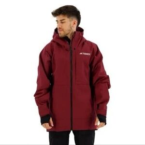 ADIDAS TERREX SHELL JACKET 20000MM TRK 3L NWT SIZE M RETAIL $500 OUTDOOR SKIING